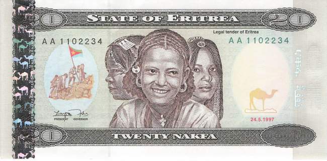 20 Nakfa 1997 Eritrea p4